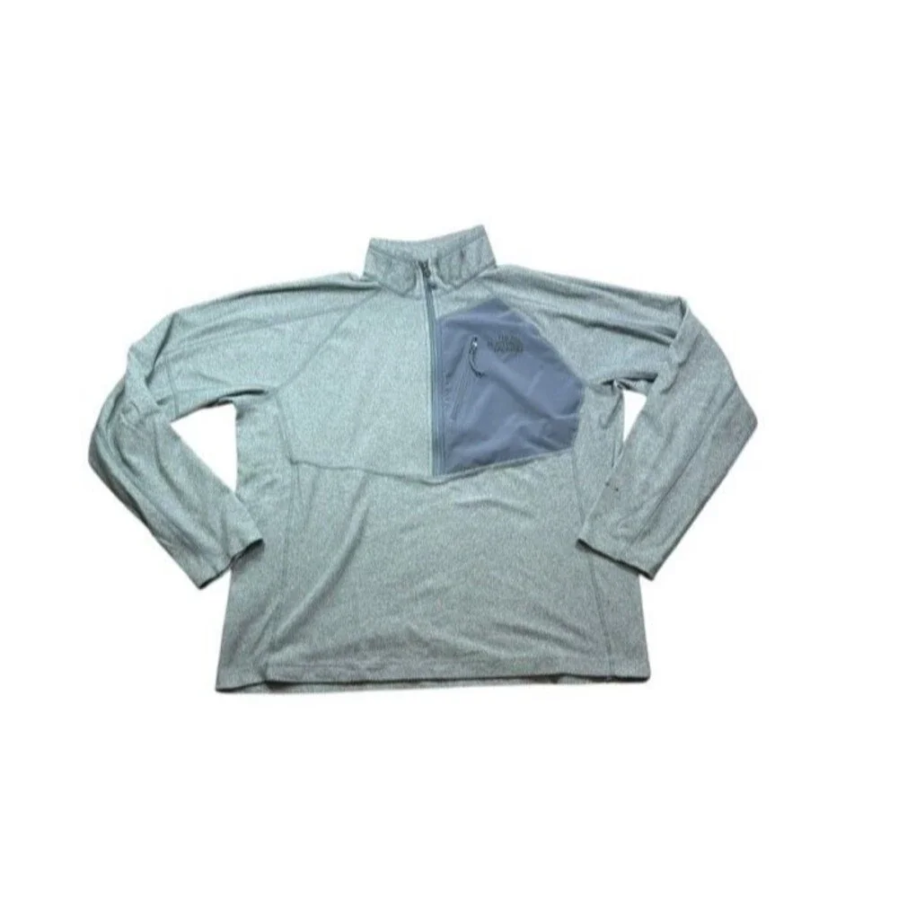 The North Face Mens Size Large FlashDry Fleece 1/4 Zip Pullover Chest Pocket